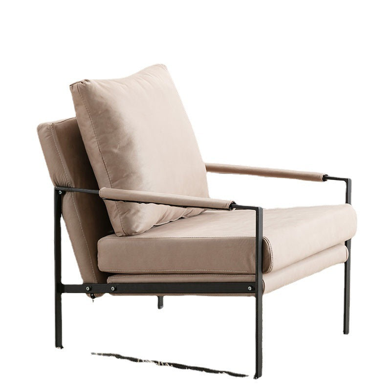 Fauteuil Moderne en Cuir et Métal